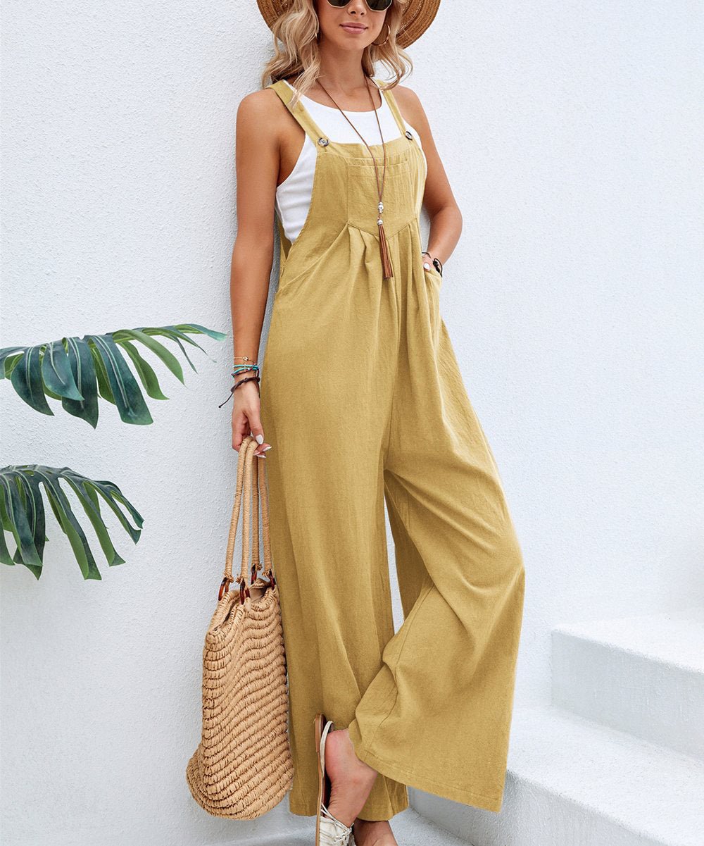 Casual Cotton Suspenders Pants for Women - Journey Must Haves