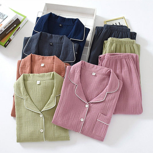 Cotton Pajama Set for Men and Women - Journey Must Haves