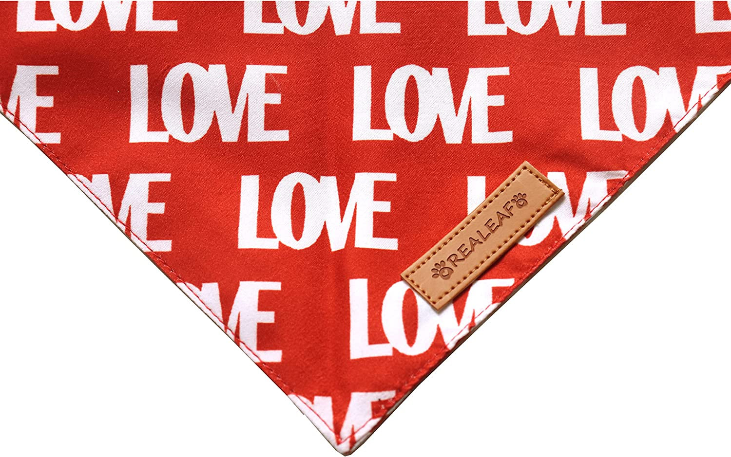 Adorable Love Dog Bandanas 2 Pack - Reversible Triangle Scarves for Valentine's Day & Mother's Day - Perfect for Medium to Large Dogs!