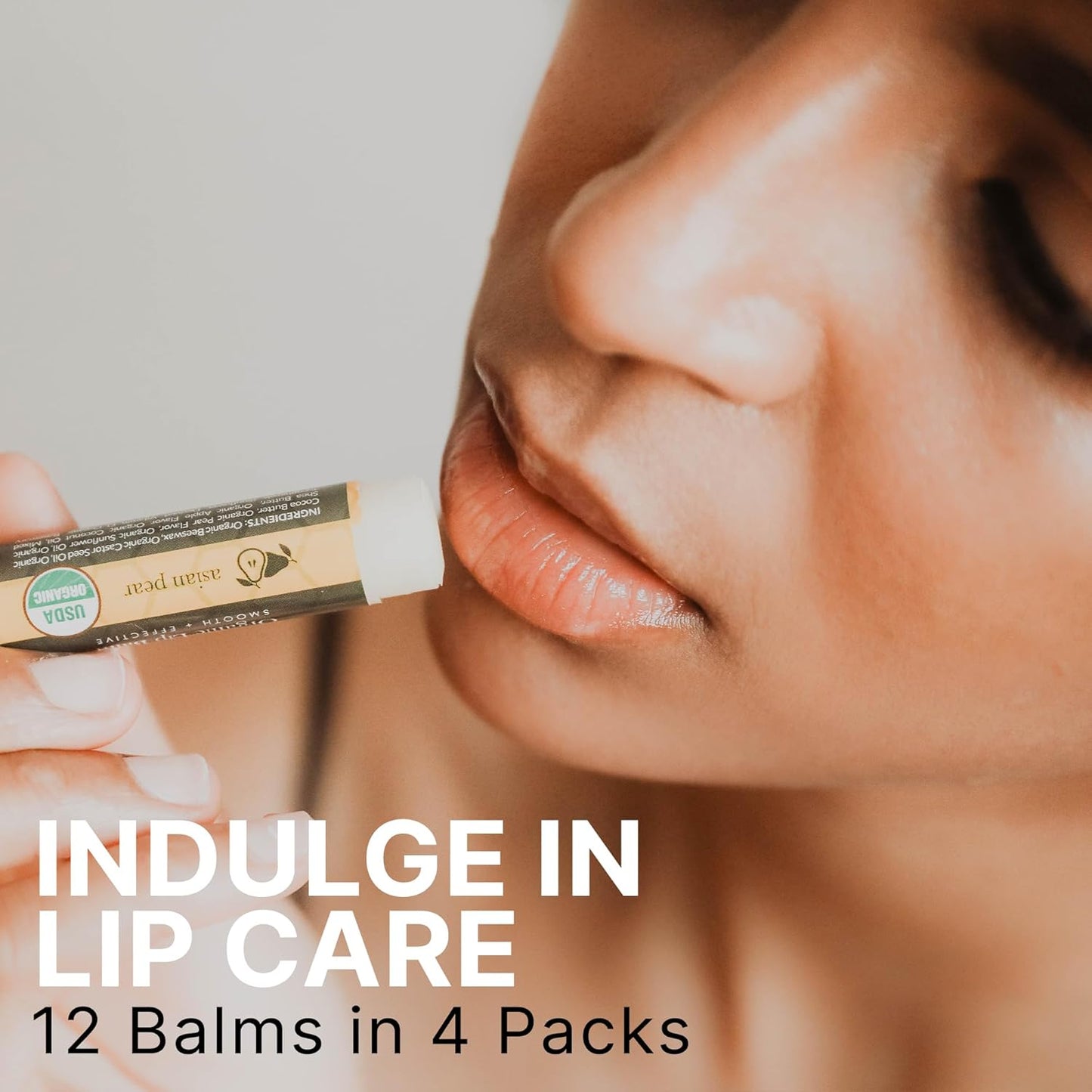 USDA Organic Lip Balm Gift Set - 12 Pack of Moisturizing Flavors for Hydrated, Beautiful Lips - Made in the USA with Natural Ingredients