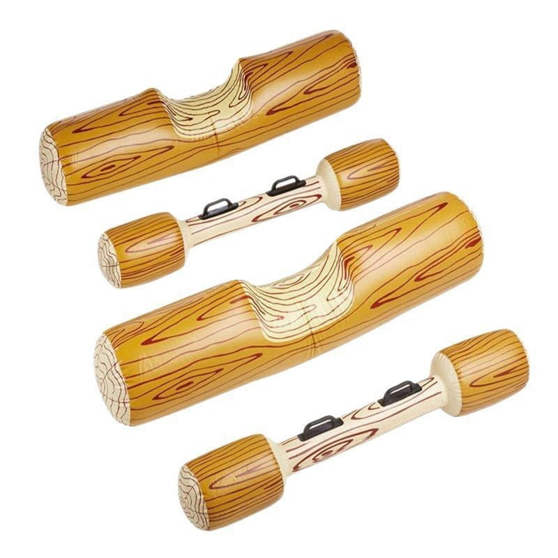 Inflatable Water Canoe Toy with Wooden Stick for Adults and Kids