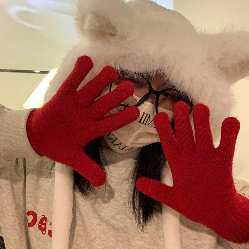 Knitted Winter Gloves Windproof Warm