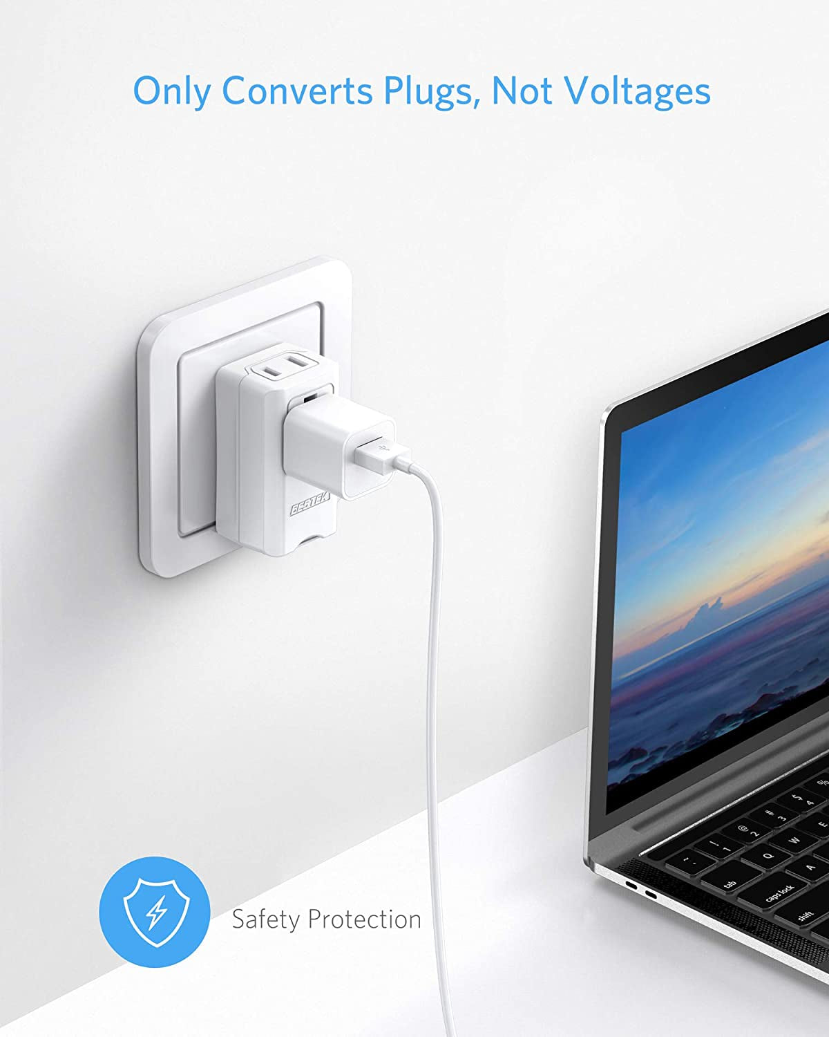 Ultimate Worldwide Travel Plug Adapter - Universal Dual 100-250V Power Adapter for Global Adventures - 2 Pack