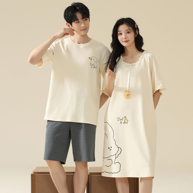 Casual outerwear couple home wear