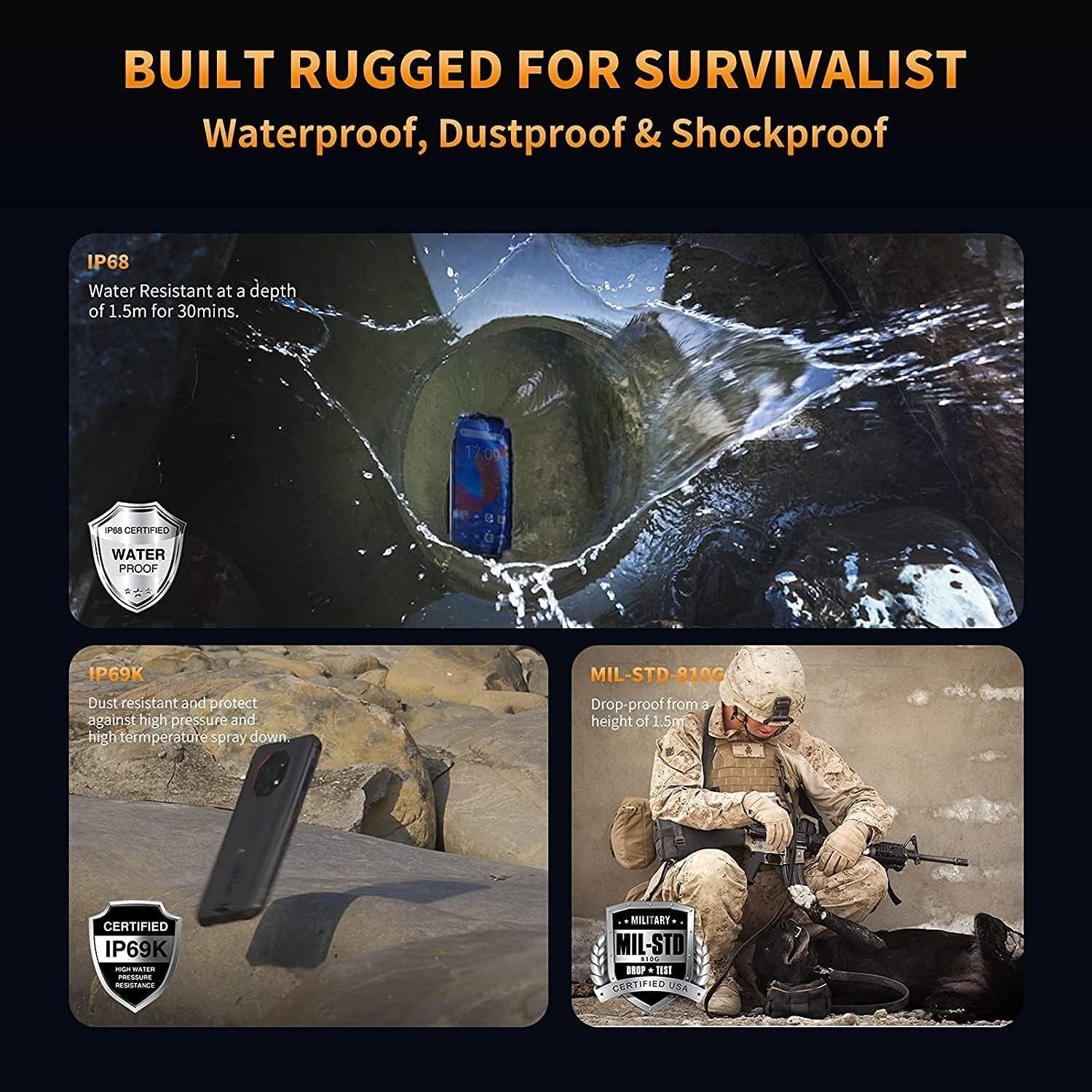Discover the OUKITEL WP13: Unlocked 5G Rugged Smartphone with 128GB ROM, 8GB RAM, and 48MP Triple Cameras - Perfect for Adventure Seekers! - Journey Must Haves