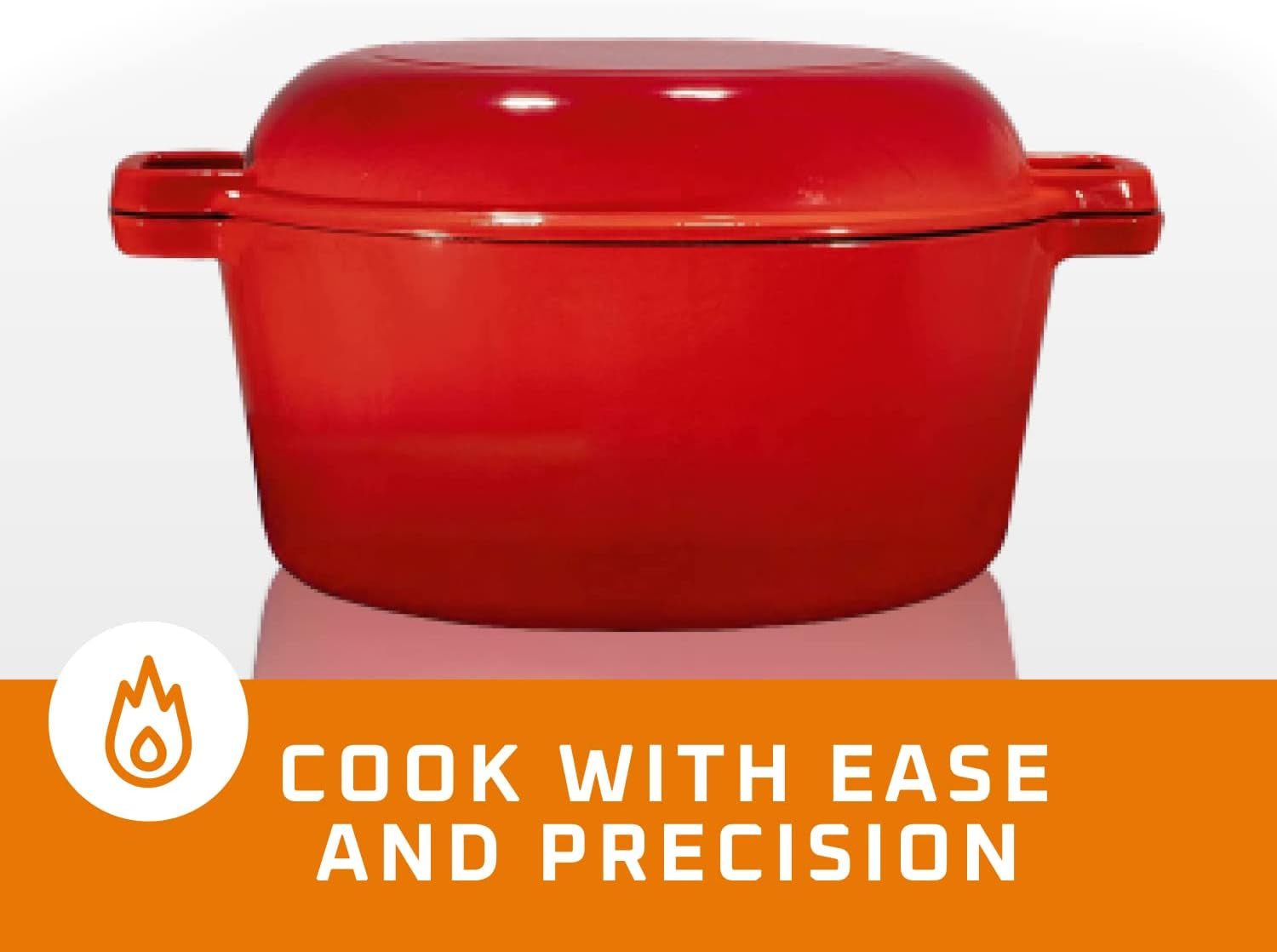 Discover the Ultimate 2 - In - 1 Pre - Seasoned Cast Iron Dutch Oven with Skillet Lid - 5 Qt Round Pot for Perfectly Baked Bread, Hearty Casseroles, and Flavorful Braised Dishes - Heavy Duty Enameled Cookware Set - Journey Must Haves