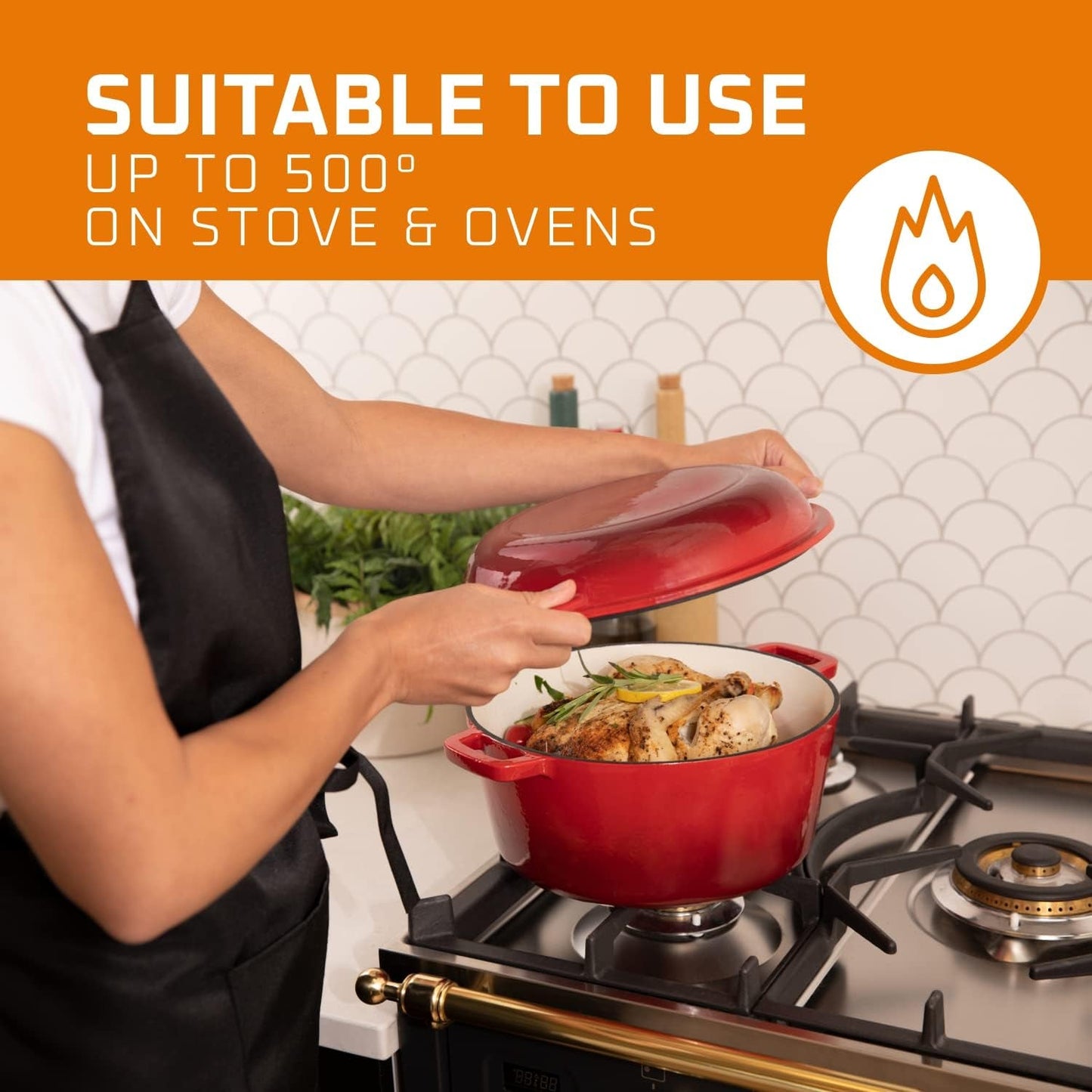 Discover the Ultimate 2 - In - 1 Pre - Seasoned Cast Iron Dutch Oven with Skillet Lid - 5 Qt Round Pot for Perfectly Baked Bread, Hearty Casseroles, and Flavorful Braised Dishes - Heavy Duty Enameled Cookware Set - Journey Must Haves