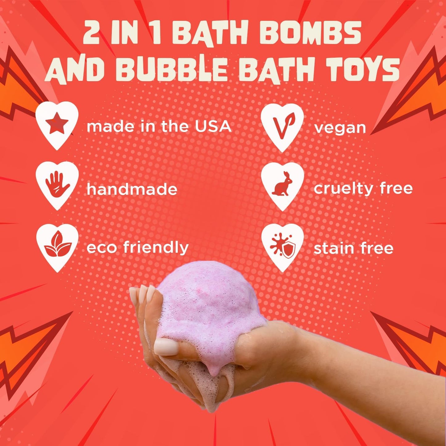 Exciting Superhero Bath Bombs for Kids - 6 Pack of Fizzing Fun with Surprise Toys and Fruity Scents - Perfect Gift for Boys, Girls, and Toddlers!