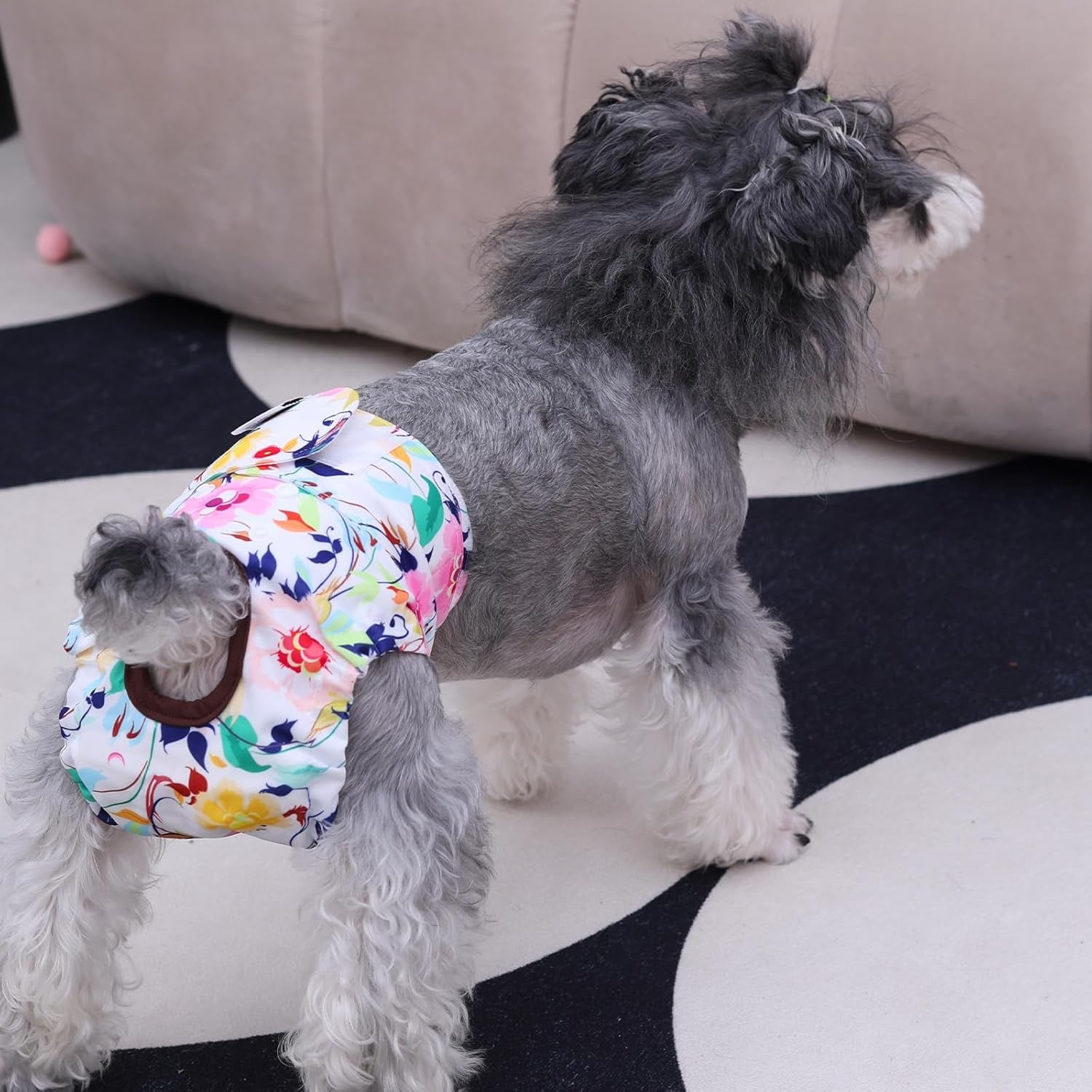Comfortable and Stylish Dog Diapers for Females - Washable 3 Pack for Heat Cycle and Potty Training - Perfect for All Breeds