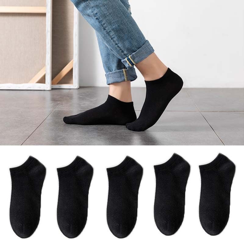 Men's Solid Color Cotton Socks