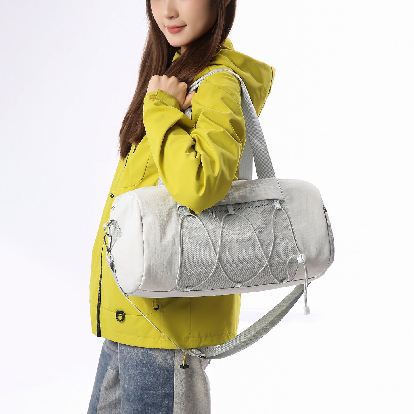 Crossbody Travel Tote Bag with Shoe Compartment