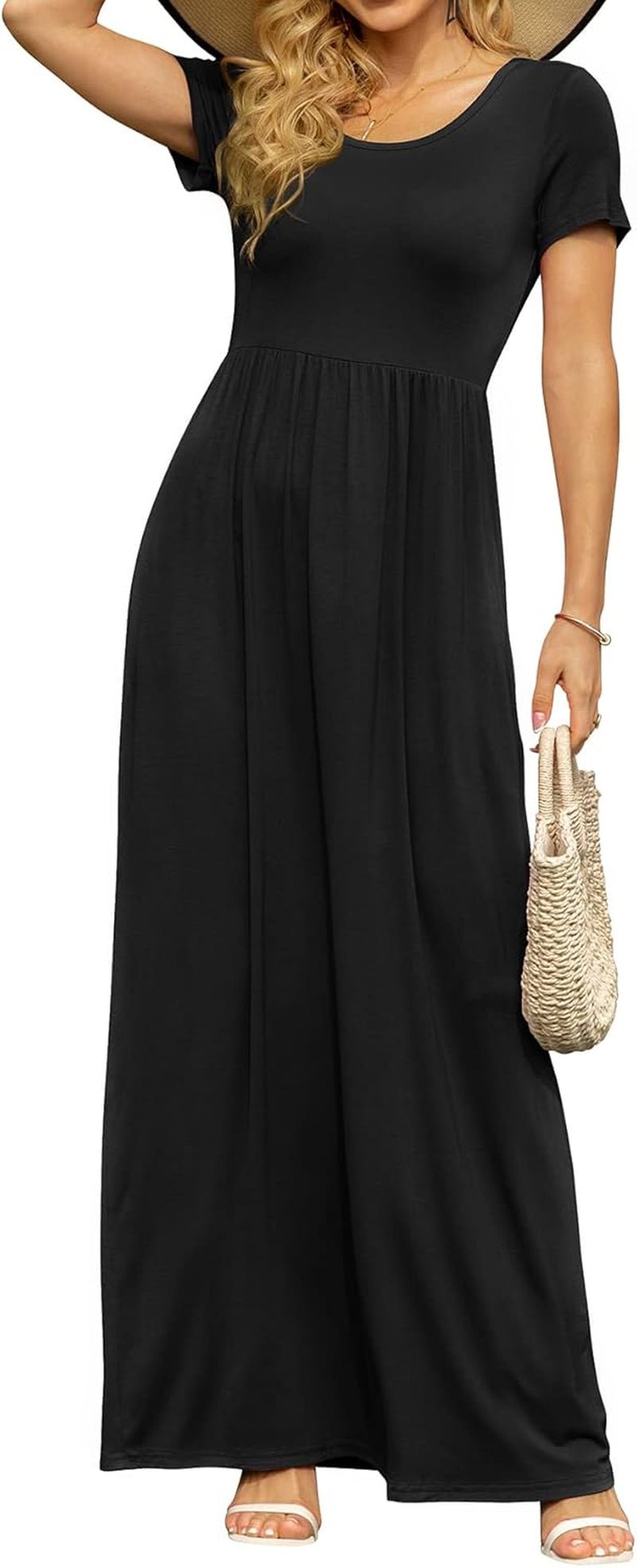 Elevate Your Summer Style with Our Women's 2025 Casual Maxi Dress – Short Sleeve, Empire Waist, and Convenient Pockets! - Journey Must Haves