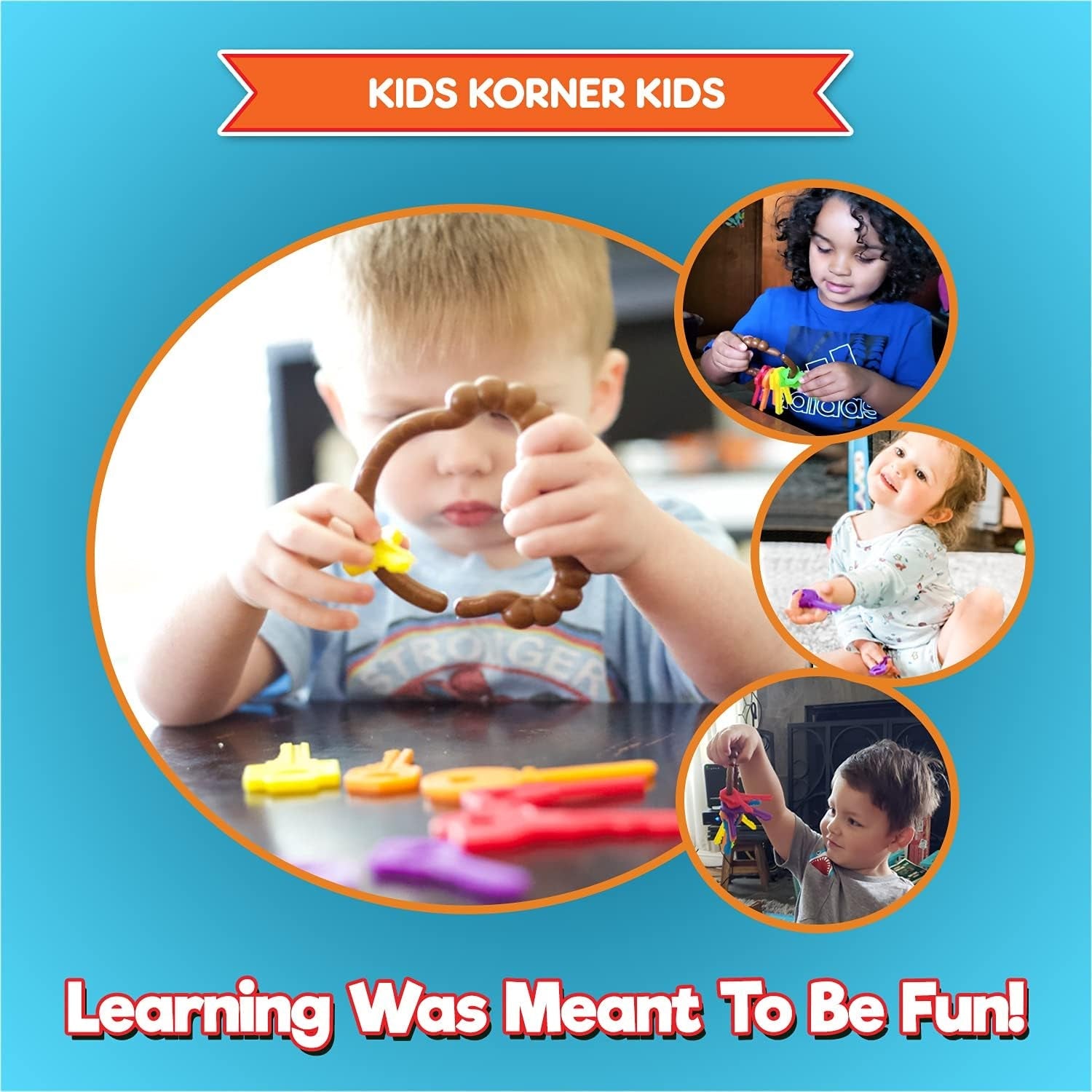 Engaging Baby Keys Montessori Toys for Toddlers - Fun Learning Keys for 2 Year Olds with Activity Ebook - Journey Must Haves