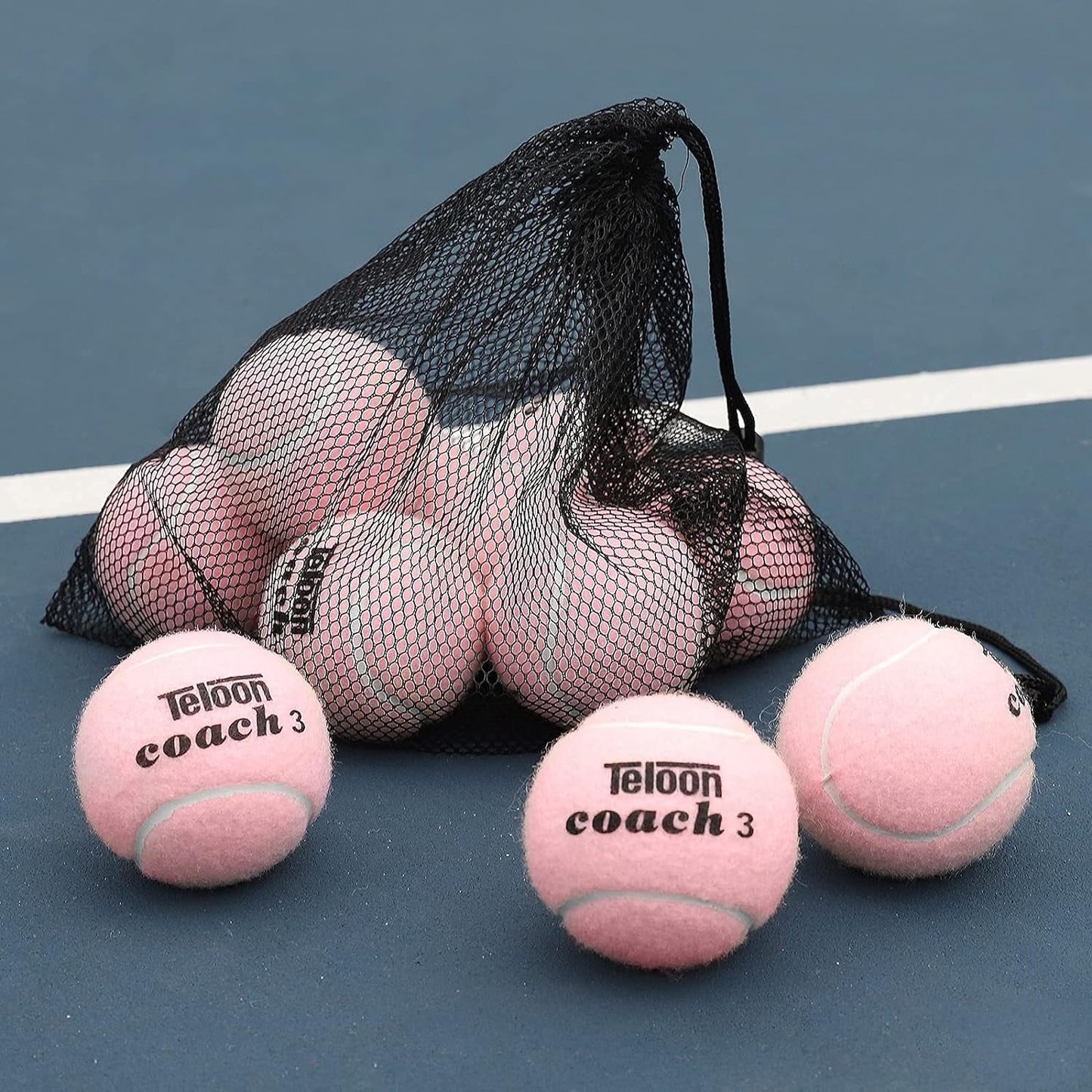 Enhance Your Game with Pressure Training Tennis Balls - 12 or 18 Count in a Convenient Mesh Carry Bag, Perfect for Beginners! - Journey Must Haves