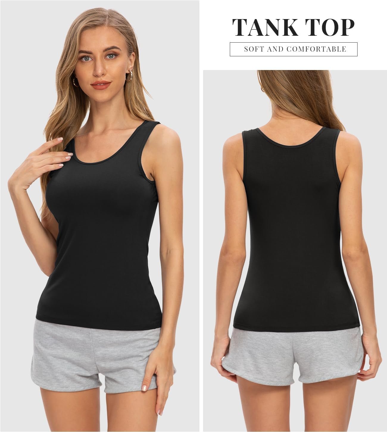 Essential 4 - Pack Women’s Sleeveless Tank Tops - Perfect for Layering and Everyday Comfort - Journey Must Haves