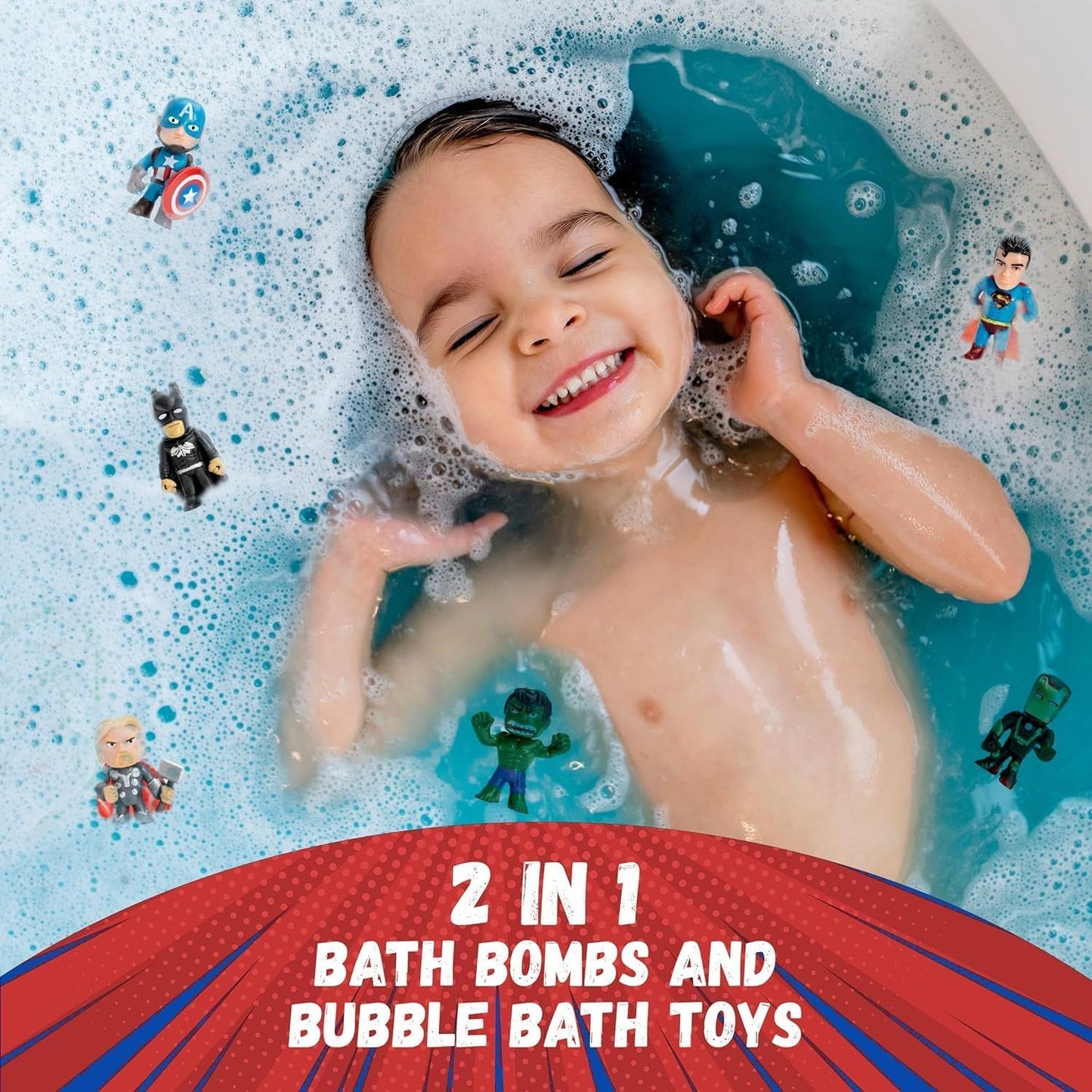 Exciting Superhero Bath Bombs for Kids - 6 Pack of Fizzing Fun with Surprise Toys and Fruity Scents - Perfect Gift for Boys, Girls, and Toddlers! - Journey Must Haves