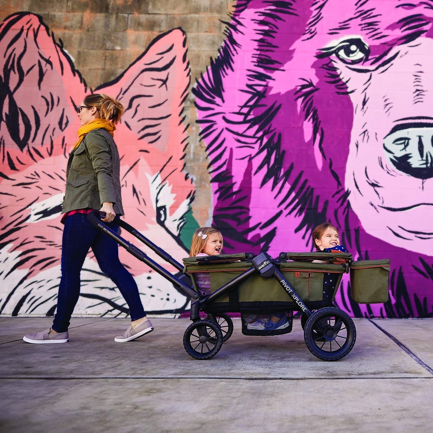 Experience Adventure with the Pivot Xplore All - Terrain Stroller Wagon in Ranger Green - Journey Must Haves