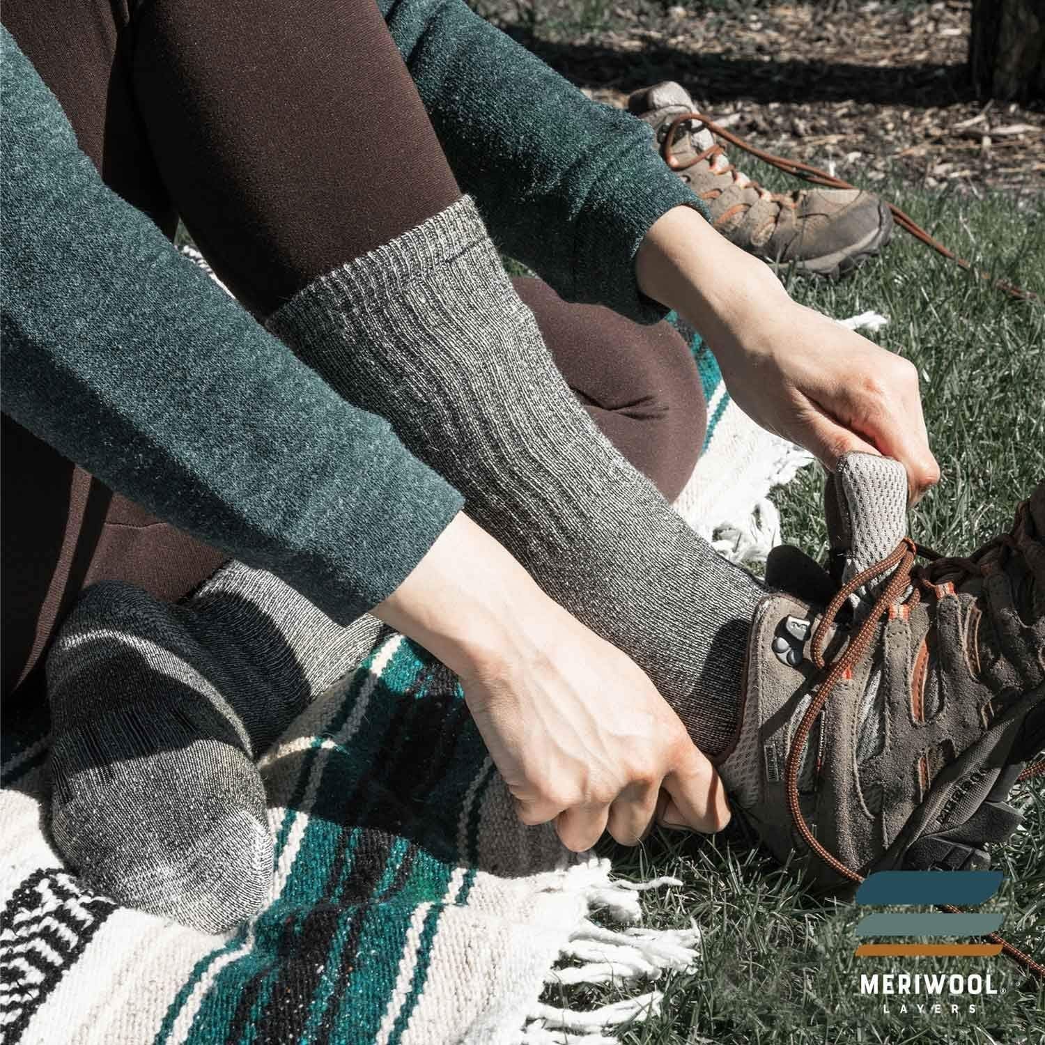 Experience Ultimate Comfort with Merino Wool Hiking Socks – 3 Pairs of Midweight Cushioned Warmth for Men and Women - Journey Must Haves