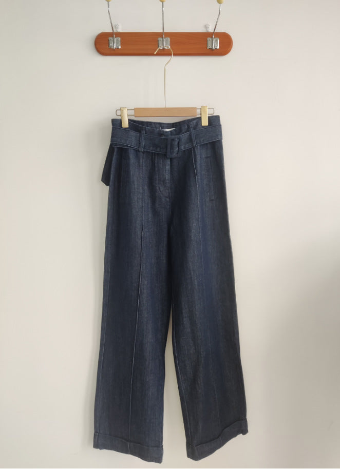 Casual Cotton Wide-Leg Jeans
