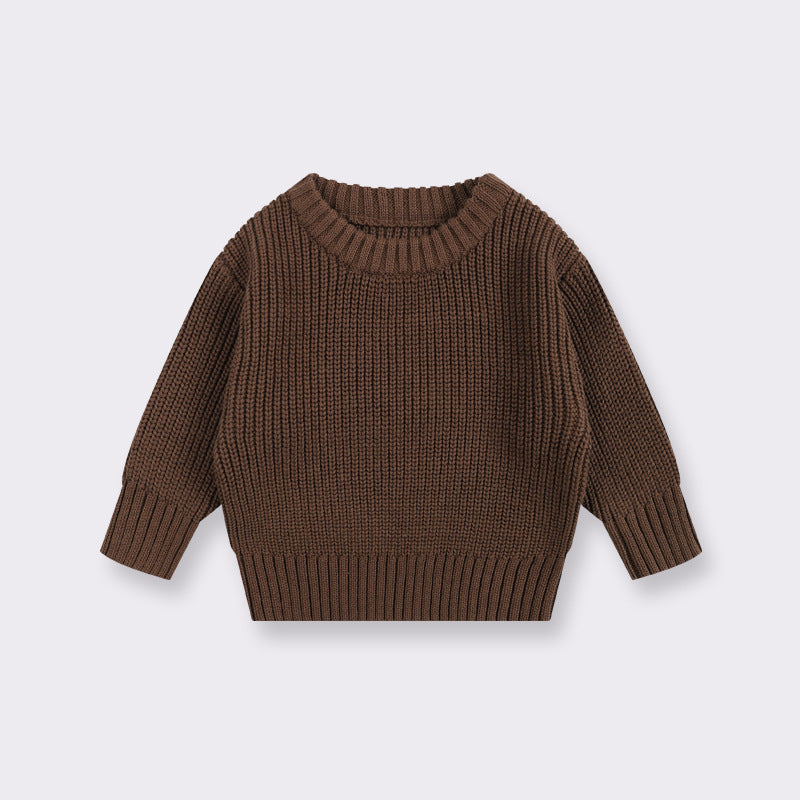Baby Cotton Crewneck Sweater for Boys and Girls