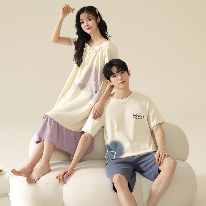 Casual outerwear couple home wear