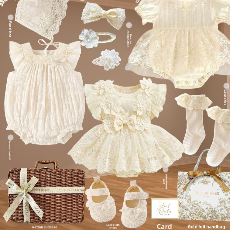 Baby Girl Lace Dress Set with Accessories