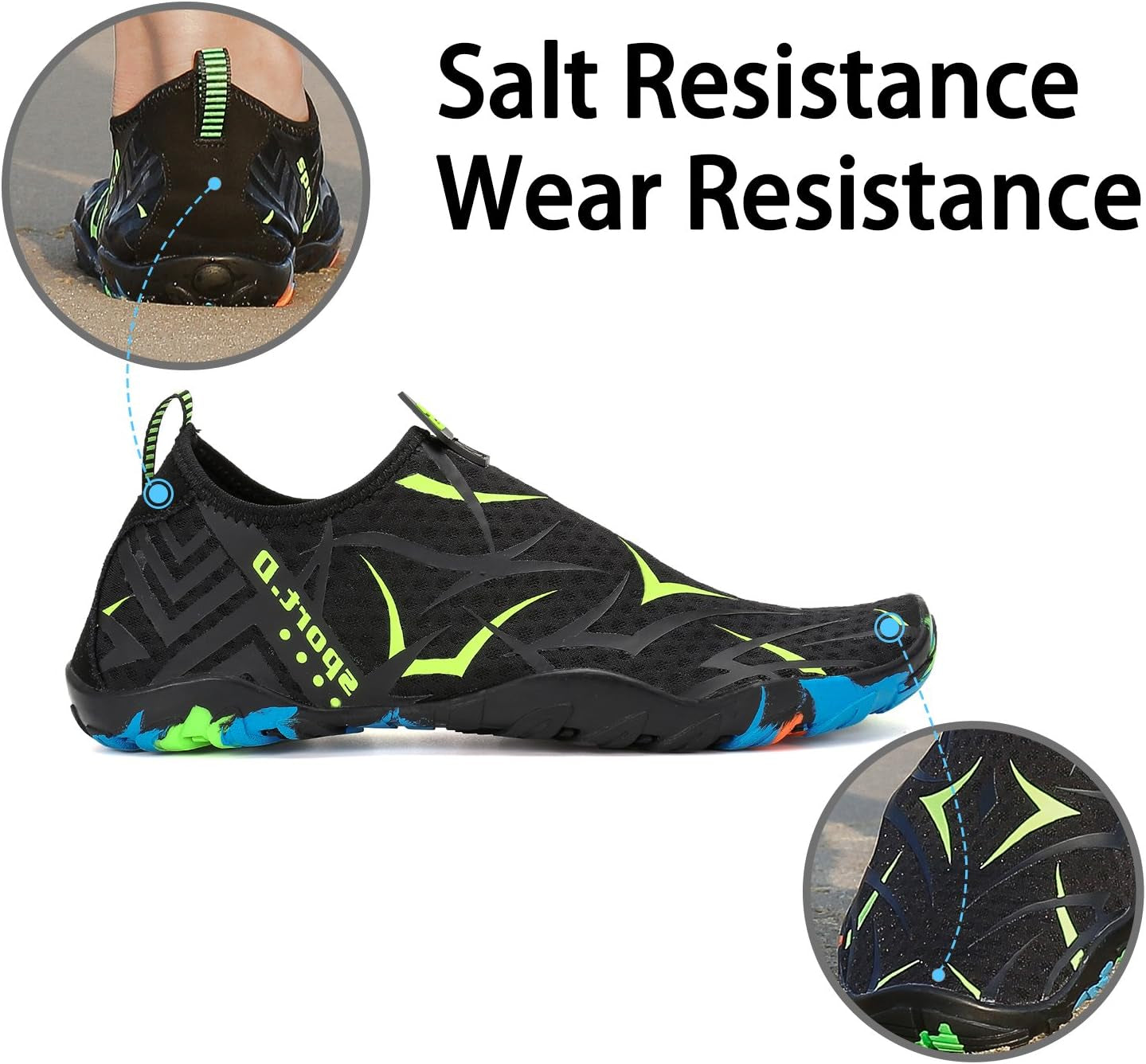 Womens Mens Water Shoes Barefoot Aqua Shoes Quick Dry Beach Swim Shoe for Diving Kayaking Surfing Water Sports