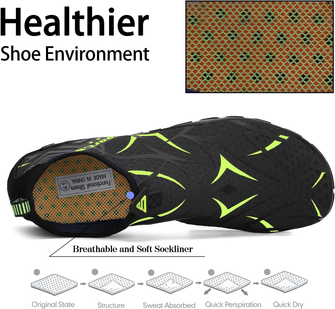 Womens Mens Water Shoes Barefoot Aqua Shoes Quick Dry Beach Swim Shoe for Diving Kayaking Surfing Water Sports