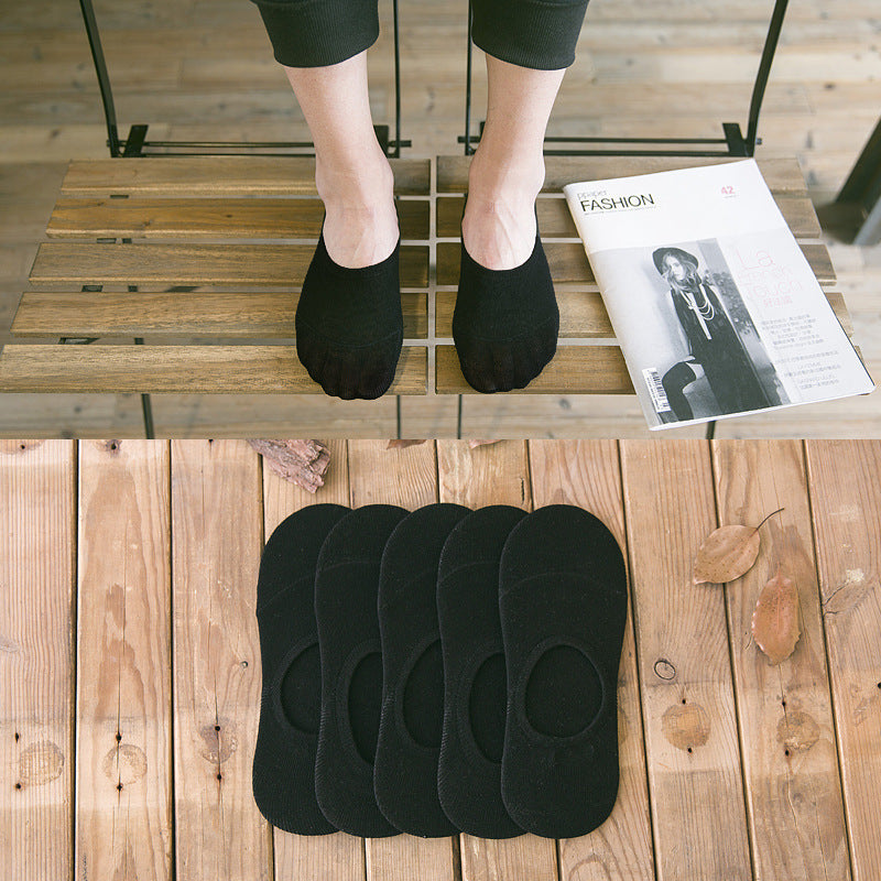 Men's Solid Color Cotton Socks