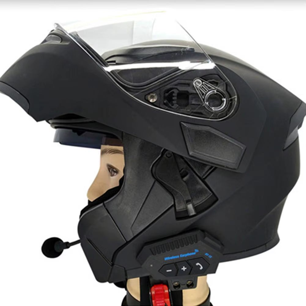 Revolutionary Motorcycle Bluetooth Helmet Headset - Wireless Hands-Free Calling, Waterproof Music Player & Advanced Anti-Interference Technology