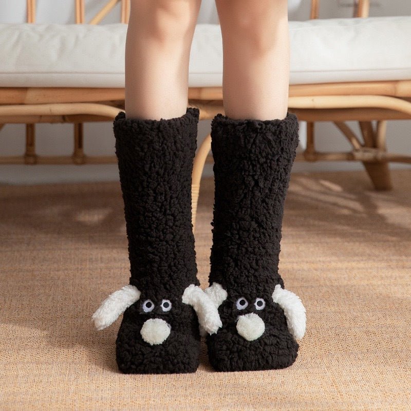 Fleece - Lined Anti - Slip Home Slipper Socks - Journey Must Haves