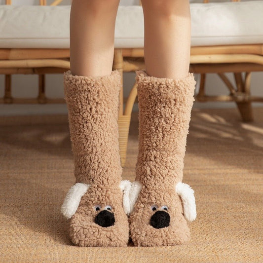 Fleece - Lined Anti - Slip Home Slipper Socks - Journey Must Haves