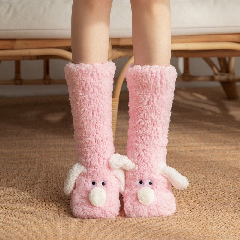 Fleece - Lined Anti - Slip Home Slipper Socks - Journey Must Haves