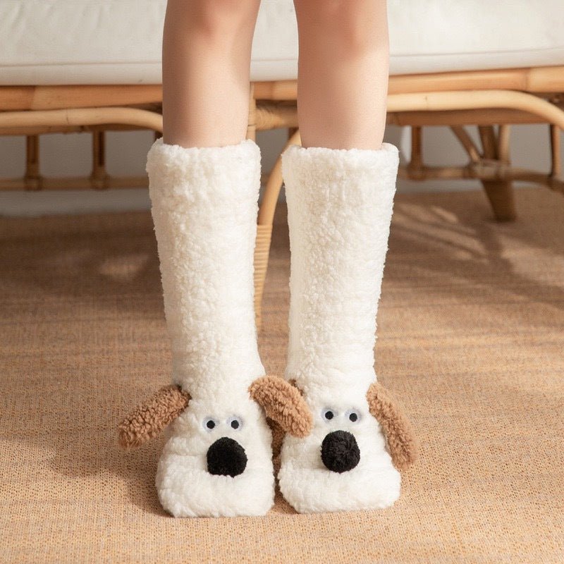 Fleece - Lined Anti - Slip Home Slipper Socks - Journey Must Haves