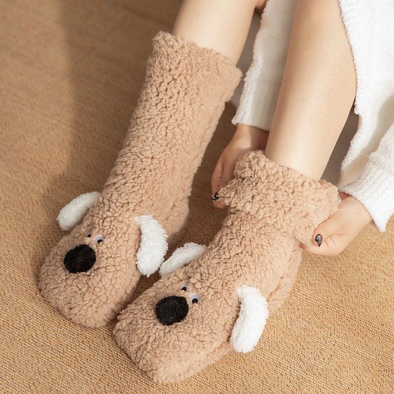 Fleece - Lined Anti - Slip Home Slipper Socks - Journey Must Haves