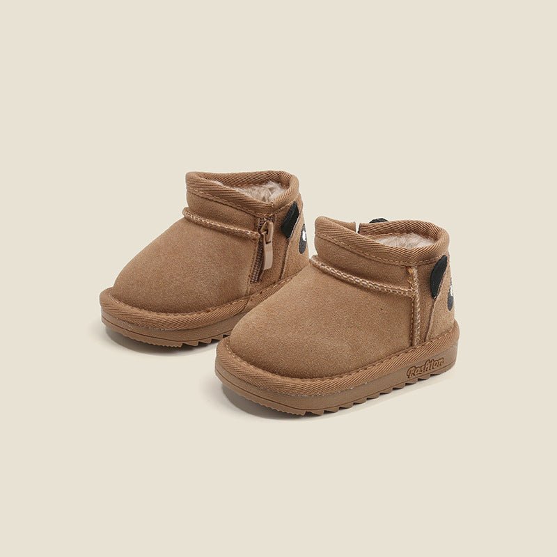 Fleece - Lined Suede Leather Snow Boots for Babies - Journey Must Haves
