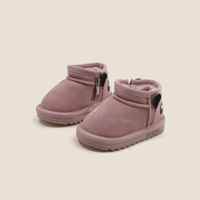 Fleece - Lined Suede Leather Snow Boots for Babies - Journey Must Haves