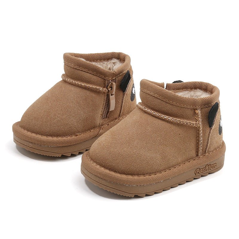 Fleece - Lined Suede Leather Snow Boots for Babies - Journey Must Haves