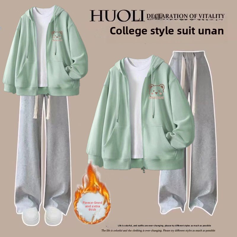 Girls' Hooded Cardigan and Pants Two - Piece Set - Journey Must Haves