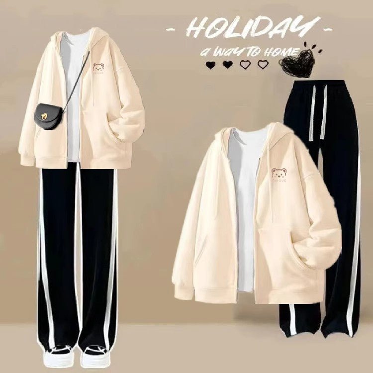 Girls' Hooded Cardigan and Pants Two - Piece Set - Journey Must Haves