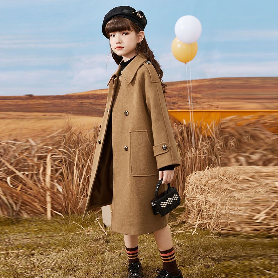 Girls Mid - Length Wool Blend Coat - Journey Must Haves