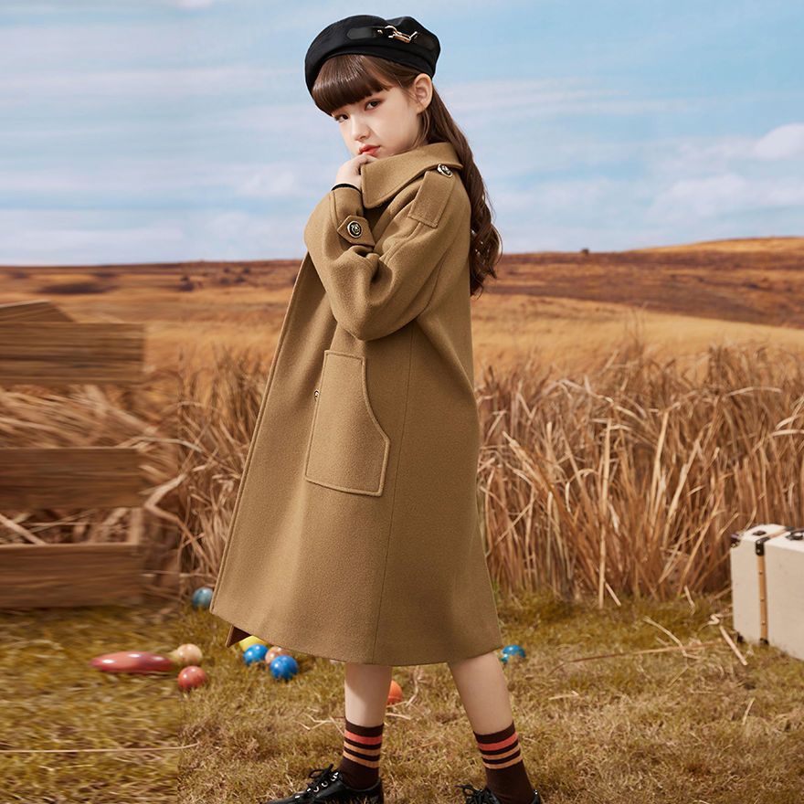 Girls Mid - Length Wool Blend Coat - Journey Must Haves