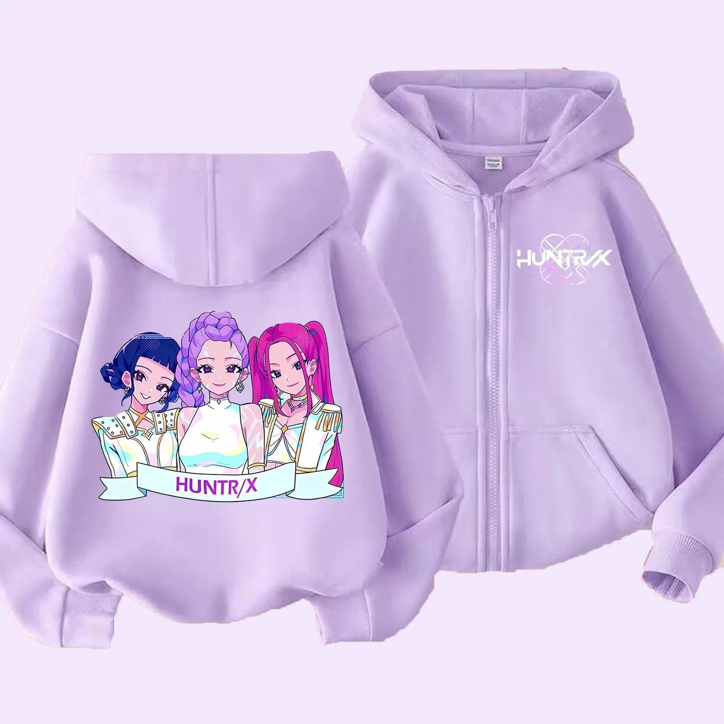 Kids KPop Demon Hunters Fleece Zipper Hoodie - Journey Must Haves