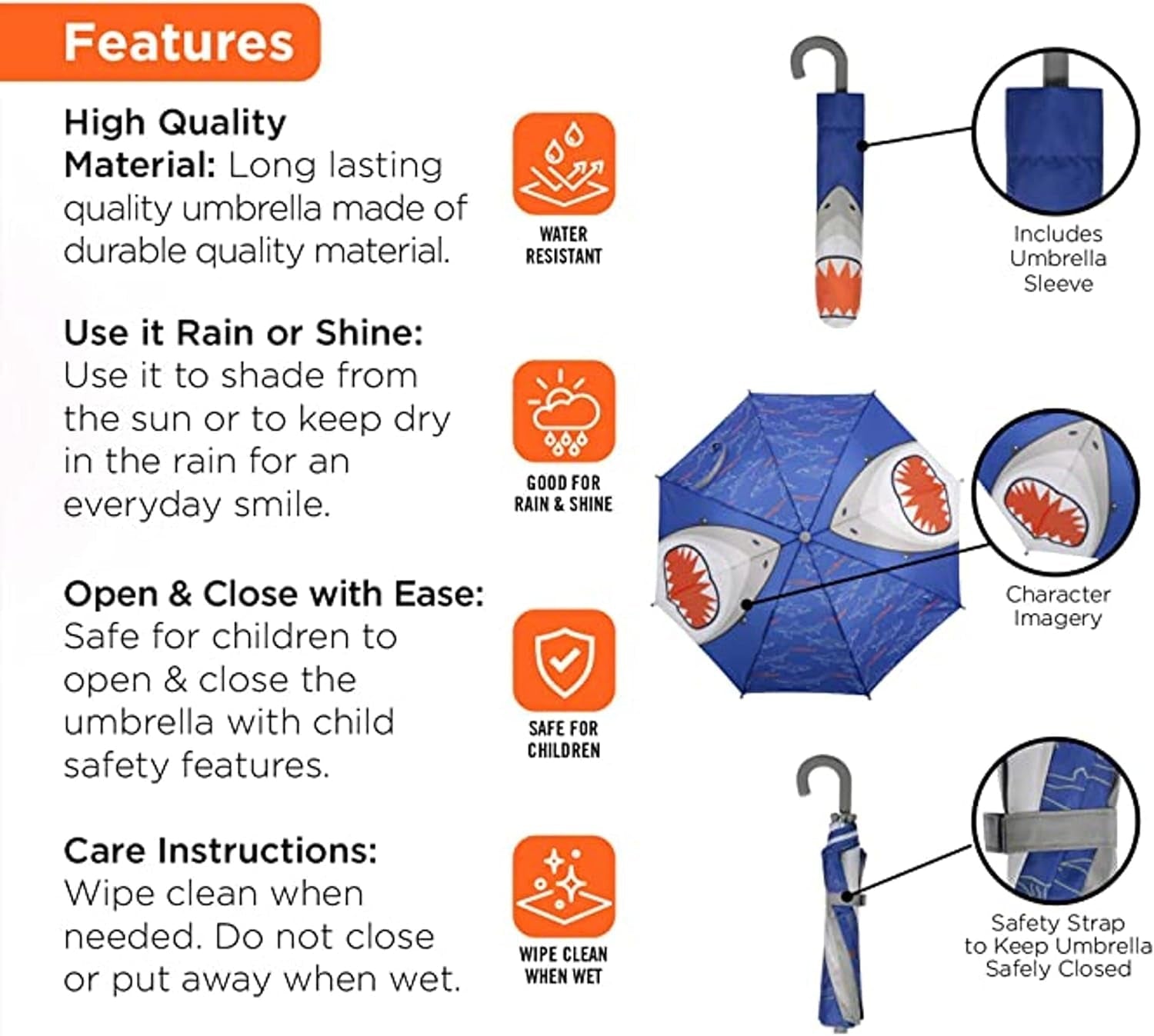 Kids Umbrella for Girls and Boys & Rain Coats Set - Toddler Umbrellas Kids Raincoat Boys Girls Jacket - Journey Must Haves