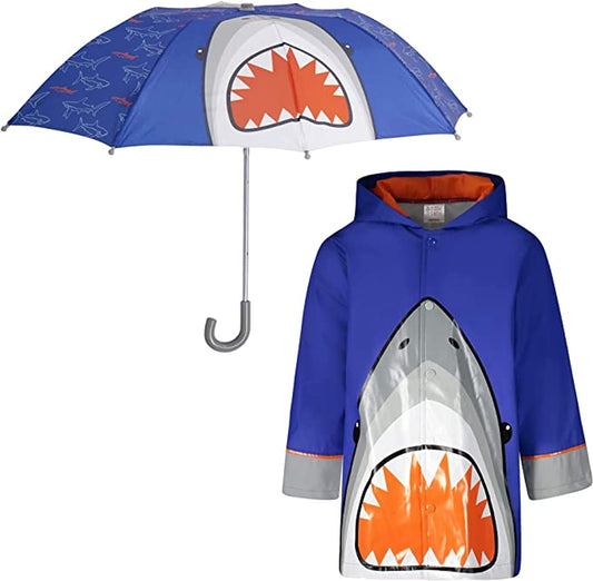 Kids Umbrella for Girls and Boys & Rain Coats Set - Toddler Umbrellas Kids Raincoat Boys Girls Jacket - Journey Must Haves
