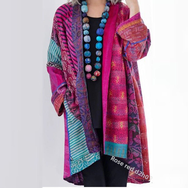 Loose Fit Printed Cotton Linen Cardigan - Journey Must Haves