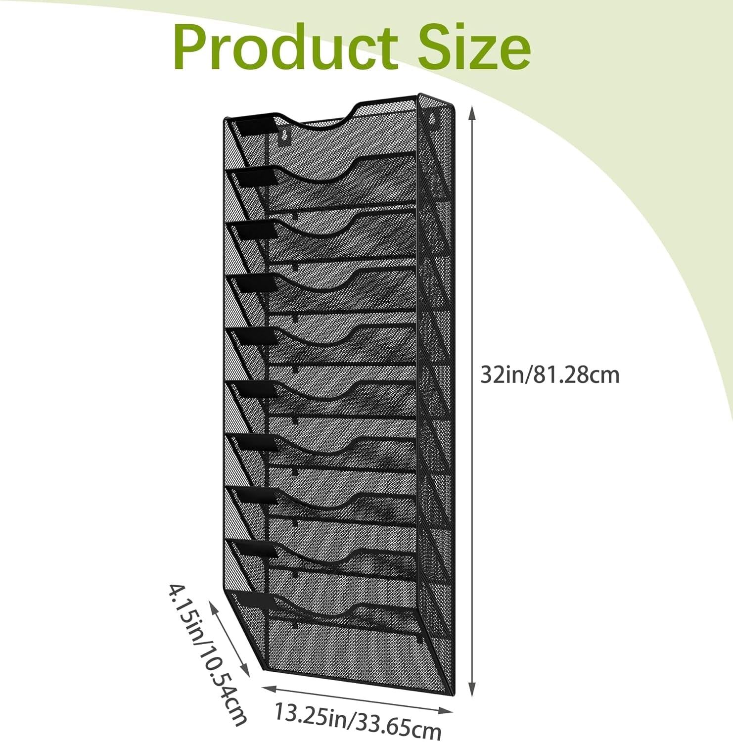 Maximize Your Space with the 10 Pocket Black Mesh Wall File Organizer - Perfect for Home, Office, and Classroom! - Journey Must Haves