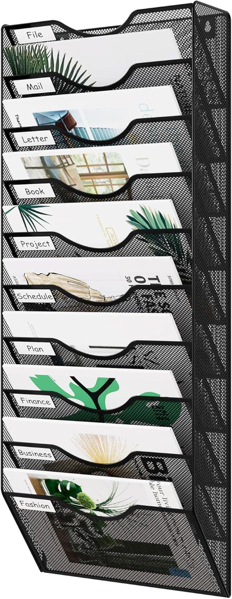 Maximize Your Space with the 10 Pocket Black Mesh Wall File Organizer - Perfect for Home, Office, and Classroom! - Journey Must Haves
