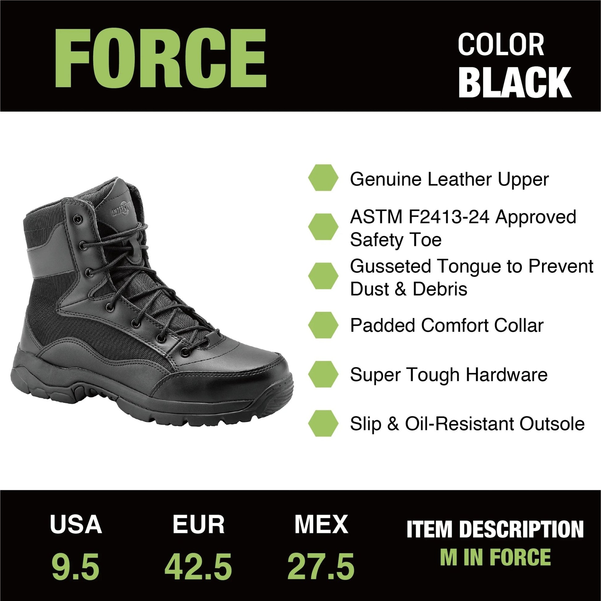 Men's Interceptor Force 8" Steel Toe Tactical Boots - Ultimate Comfort and Protection for Every Step - Journey Must Haves