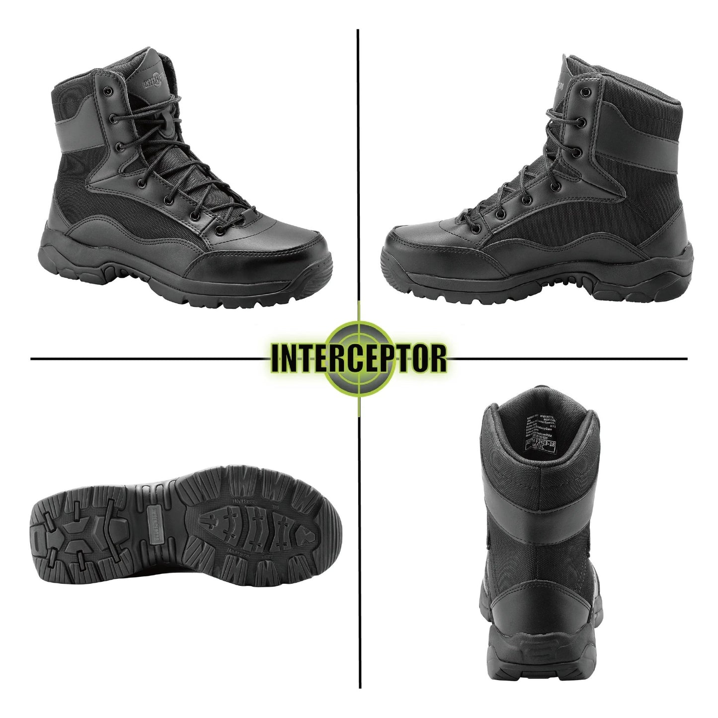 Men's Interceptor Force 8" Steel Toe Tactical Boots - Ultimate Comfort and Protection for Every Step - Journey Must Haves